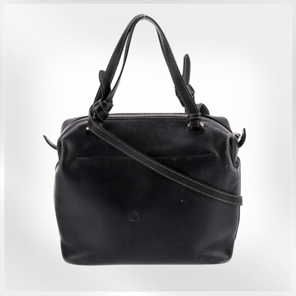 Celine Leather Soft Cube Crossbody Bag Navy and Black - Picture 2 of 14